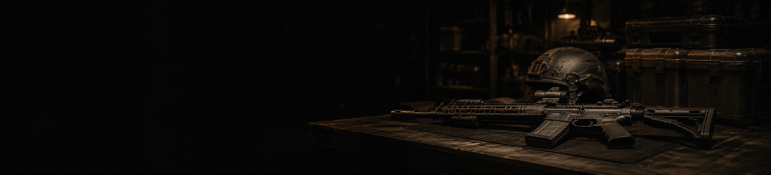 PUBG: Black Budget weapons on a tactical workbench